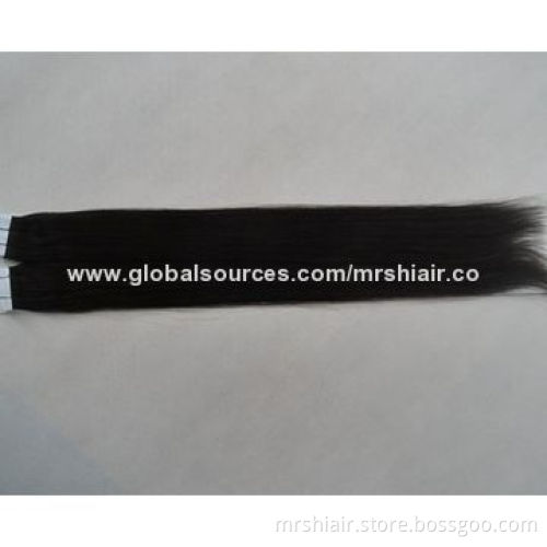 1B# natural black tape hair extensions remy brazilian beauty women human straight hair